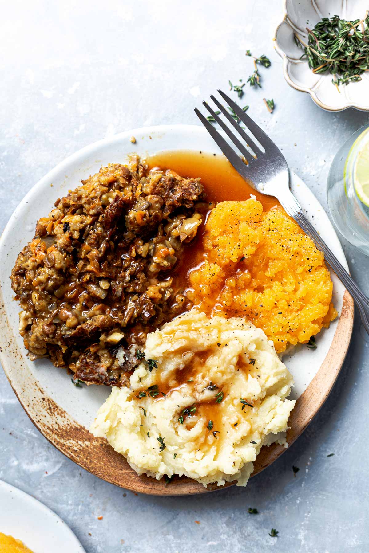 Macsween vegetarian haggis in its labelled casing