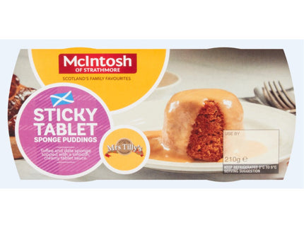 Mcintosh Sticky Tablet Sponge Puddings 210g