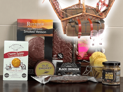 Smoked Wild Venison & Cheese Highland Feast Hamper - Scottish Hampers