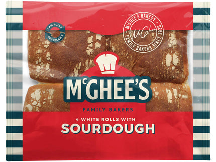 McGhee's White Rolls with Sourdough x4