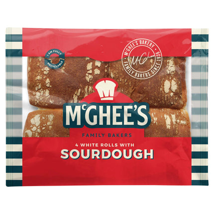 McGhee's White Rolls with Sourdough x4