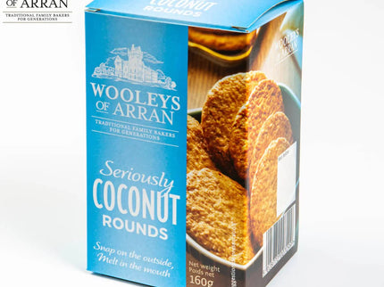 Seriously Coconut Biscuits Wooleys of Arran - Scottish Hampers