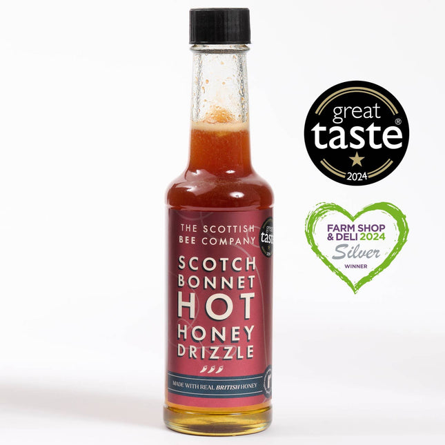 Festive Scotch Bonnet Hot Honey Drizzle - Spicy Hot Honey - Scottish Store & Deli