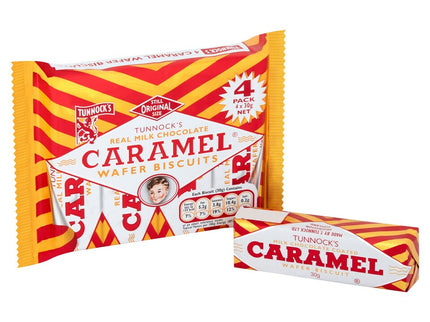Tunnocks Milk Chocolate Caramel Wafer Biscuits Multipack, 4x125g