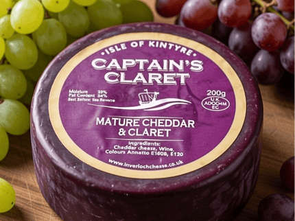 Captain's Claret Mature Cheddar Isle Of Kintyre - Scottish Hampers