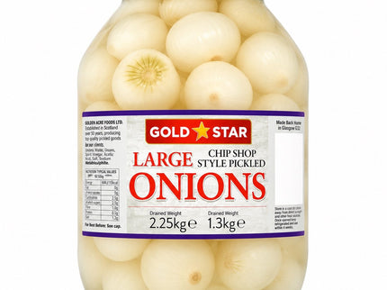 Gold Star Large Onions Chip Shop Style Pickled 2.25kg