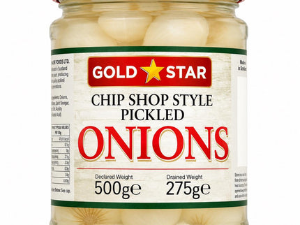 Gold Star Chip Shop Style Pickled Onions 500g