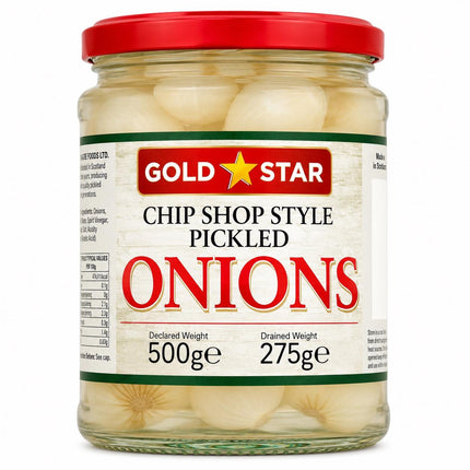 Gold Star Chip Shop Style Pickled Onions 500g
