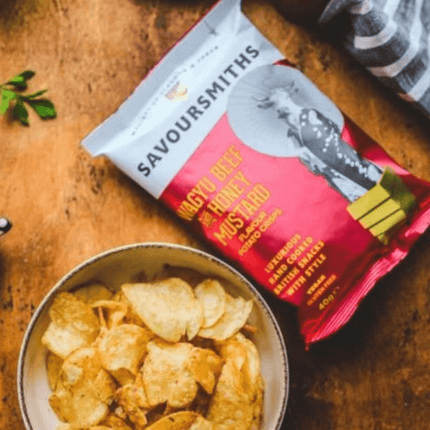 Wagyu Beef + Honey Mustard Potato Crisps Savoursmiths - Scottish Store & Deli