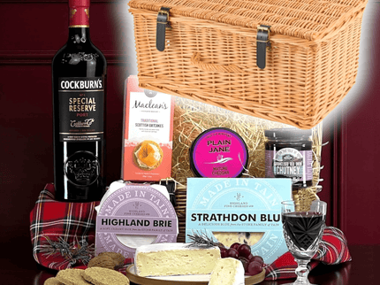 Port & Luxury Cheese Selection - Scottish Hampers