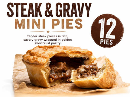 Steak & Gravy Mini Pies 12x