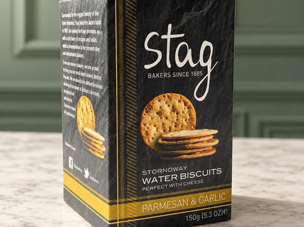 Parmesan & Garlic Stag Water Biscuits - Scottish Store & Deli