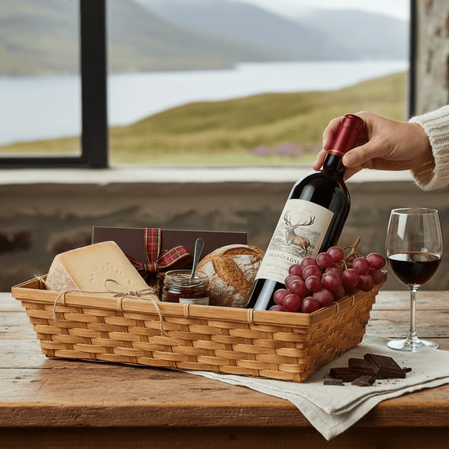 A Tray of Goodies with Packaging - Scottish Hampers