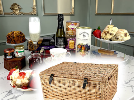 Afternoon Tea Treat Hamper With Prosecco - Scottish Hampers