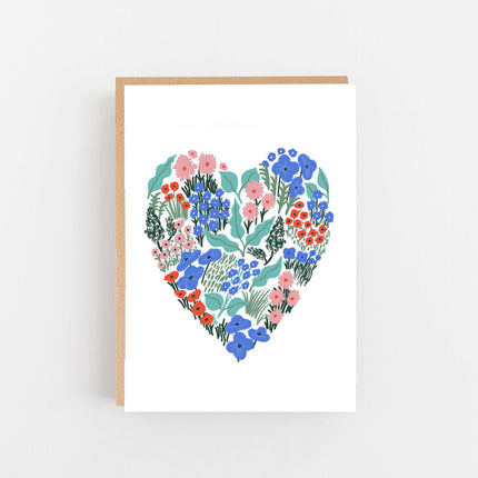 Blue Flower Heart