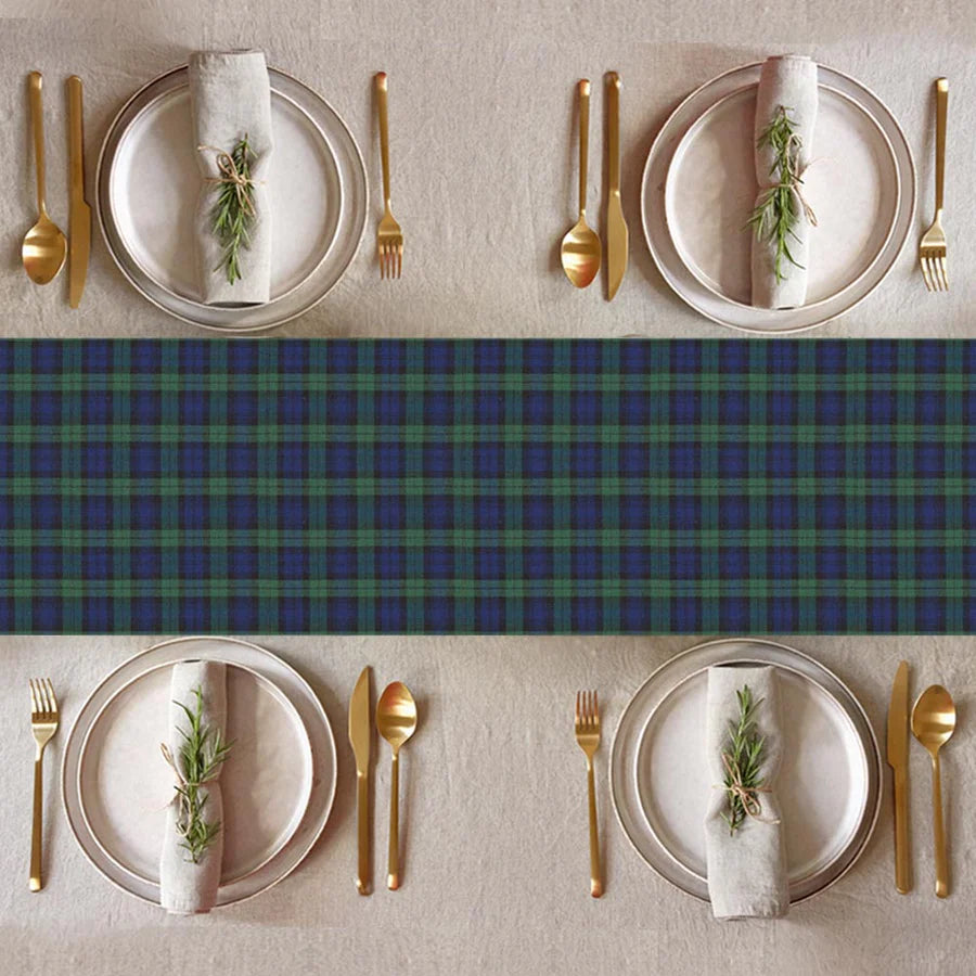 Black Watch Tartan Paper Table Runner - 4m