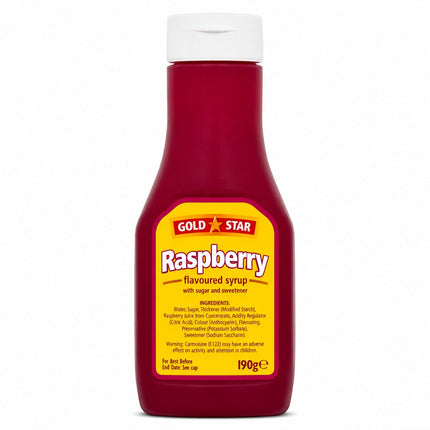 Gold Star Raspberry Flavoured Syrup 190g