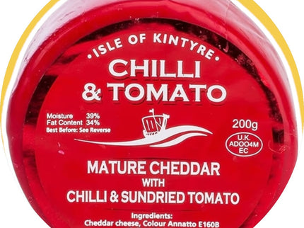 Isle Of Kintyre Chilli & Sundried Tomato Mature Cheddar 200g