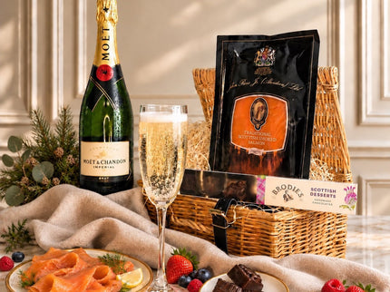 Champagne, Smoked Salmon & Chocolate Gift Hamper - Scottish Store & Deli