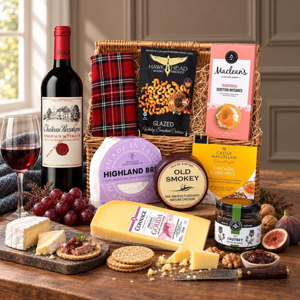 Cheese, Pate, Nibbles and Wine Gift Hamper - Scottish Store & Deli