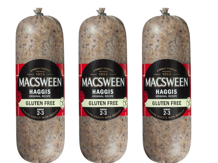 3x Macsween Gluten Free Haggis – 200g (Serves 1–2) - Scottish Hampers