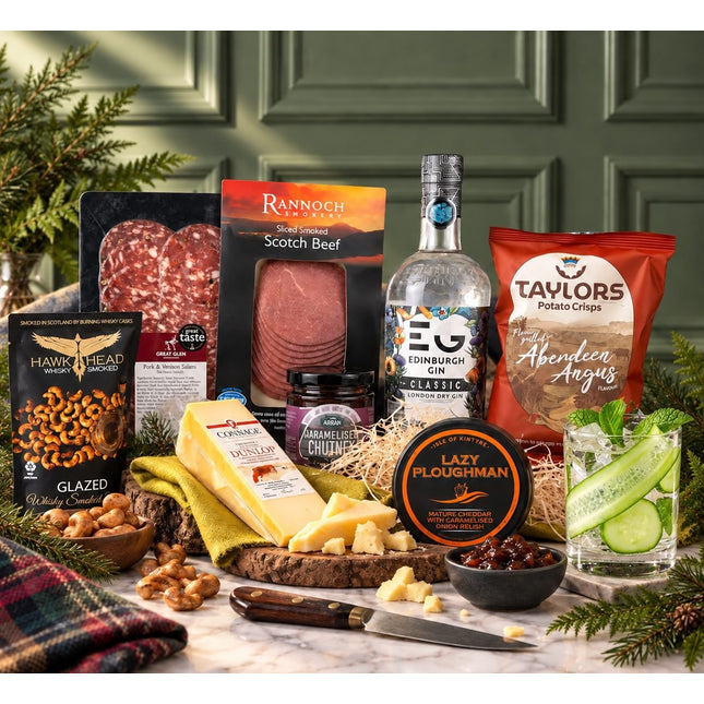 Edinburgh Gin and Snack Gift Hamper - Scottish Store & Deli