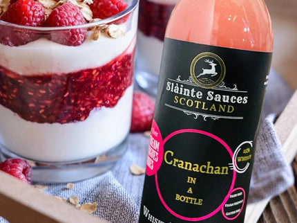 Canachan in a Bottle' – Scottish Whisky & Raspberry Sauce - Scottish Hampers