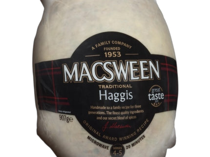 Macsween Traditional Haggis serves 4 approx (nominal weight 907g)