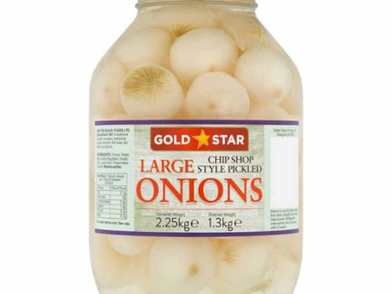Gold Star Large Onions Chip Shop Style Pickled 2.25kg