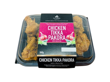 Pk Chicken Tikka Pakora + Raita Dip 360g P. K. Foods