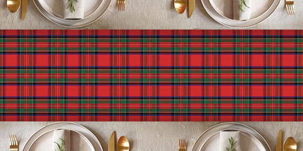 Burns Night Royal Stewart Tartan Paper Table Runner - 4m