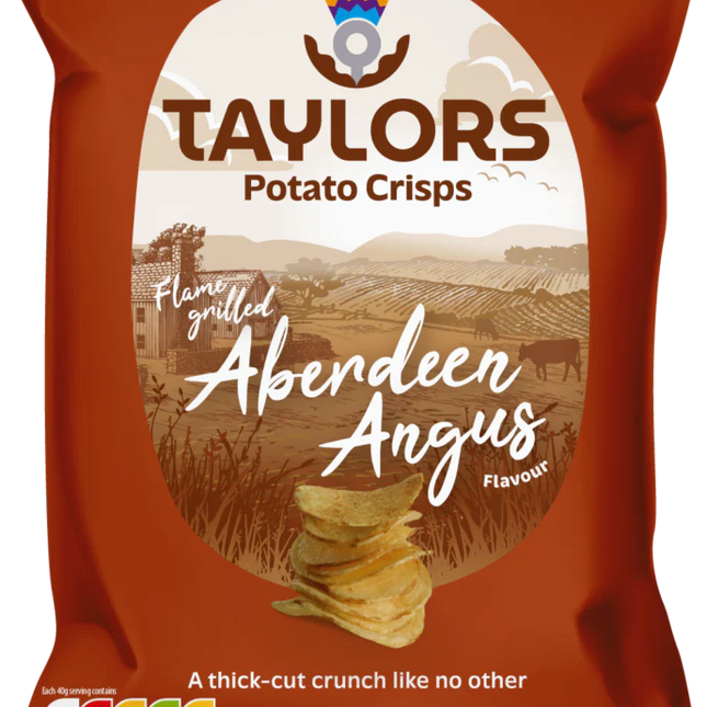 Flame Grilled Aberdeen Angus Potato Crisps Taylors 40g
