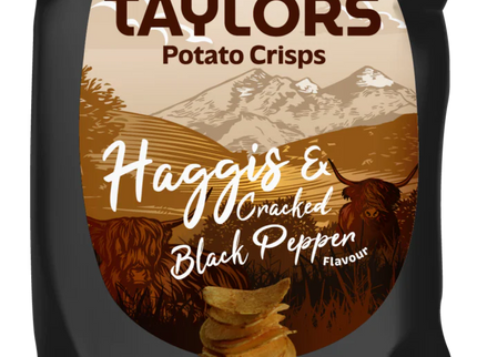 Haggis & Cracked Black Pepper Flavour Potato Crisps Taylors 40g