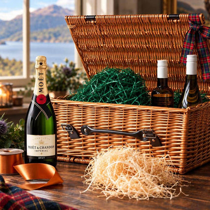 Traditional Wicker Hamper Medium - Scottish Store & Deli