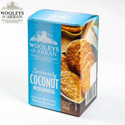 Coconut Rounds Biscuits Wooleys of Arran