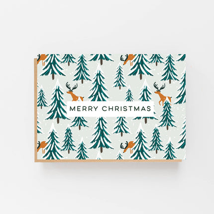 Merry Christmas Reindeer Card - Scottish Store & Deli