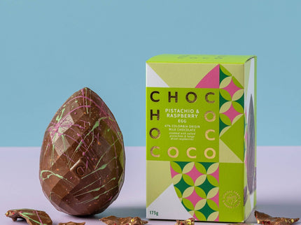 47% Milk Chocolate Pistachio and Raspberry Egg - New for 2026 - Scottish Hampers