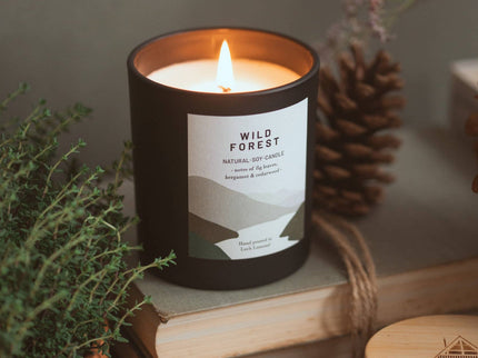 Wild Forest, Organic & Vegan Scented Candle | Ocoee House: Single Wick - Scottish Hampers