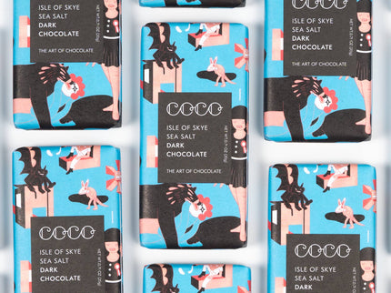 Isle of Skye Sea Salt Dark Mini Chocolate Bar (Pack of 24) - Scottish Hampers