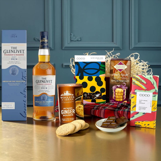 The Glenlivet Whisky & Sweet Treats Hamper - Scottish Hampers