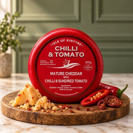 Chilli & Sundried Tomato Mature Cheddar Isle Of Kintyre - Scottish Store & Deli