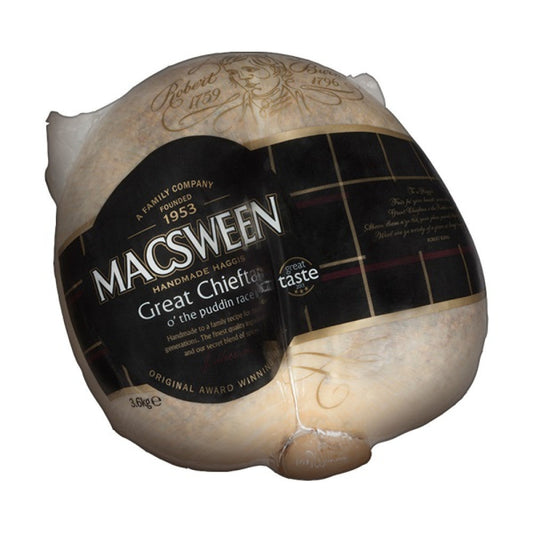 Macsween Chieftain Haggis 3.6kg – ceremonial haggis for Burns Supper, available to buy online from Buy Haggis