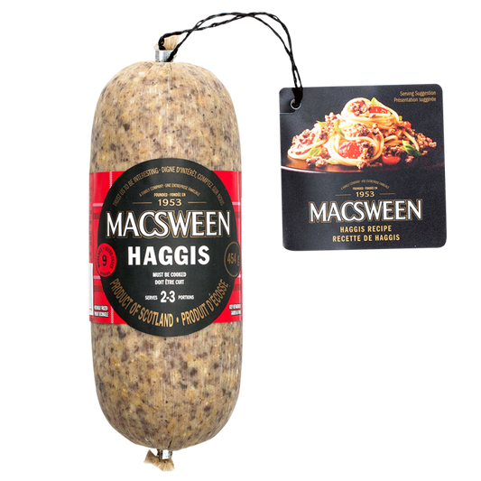 Macsween Traditional Haggis – serves 2–3, available to buy online from Buy Haggis for Burns Night or Scottish meals