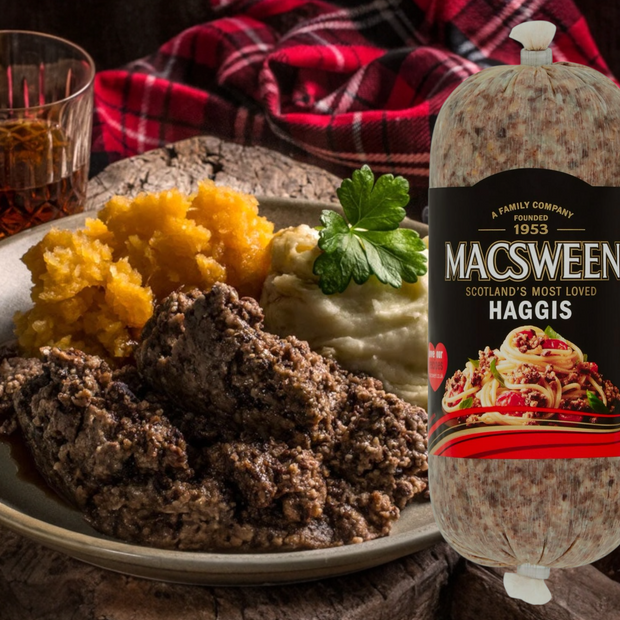 Traditional Macsween haggis prepared Scottish dish perfect for celebrations and gifting