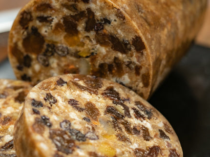 McWilliam fruit pudding roll 1.36kg — traditional Scottish breakfast pudding with sultanas and spices, available from Scottish Store & Deli