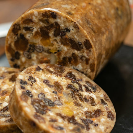 McWilliam fruit pudding roll 1.36kg — traditional Scottish breakfast pudding with sultanas and spices, available from Scottish Store & Deli