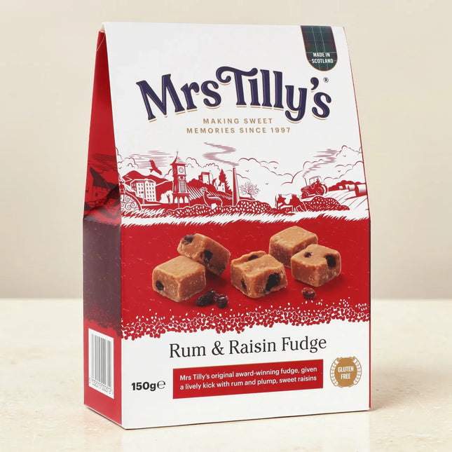 Rum & Raisin Scottiah Fudge Gift Box 150g