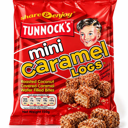 Tunnocks - Mini Caramel Logs Gift Pouches 150g - Scottish Store & Deli