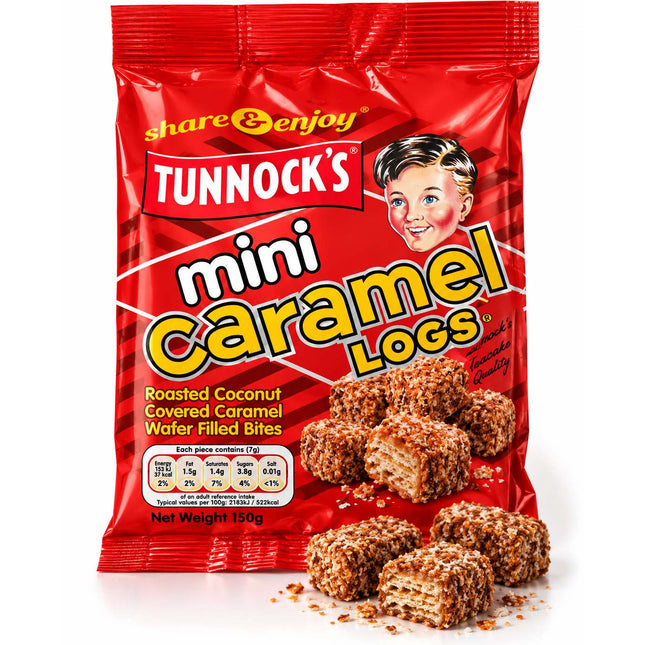 Tunnocks - Mini Caramel Logs Gift Pouches 150g - Scottish Store & Deli