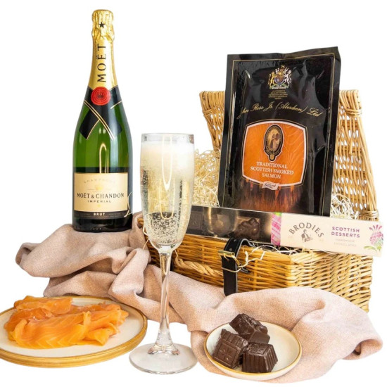 Champagne, Smoked Salmon & Chocolate Gift Hamper Champagne, Smoked Salmon & Chocolate Gift Hamper